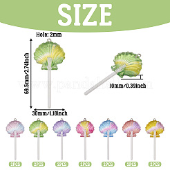 14 шт. двухцветные градиентные подвески из прозрачной смолы большого размера&nbsp;FIND-TA0004-65