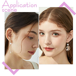 22 шт. латунные крючки для сережек из прозрачного кубического циркония&nbsp;KK-CN0002-34