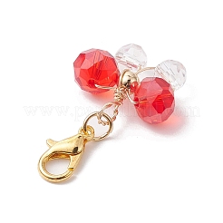 Подвесные украшения из сплава стекла&nbsp;HJEW-JM01856