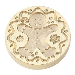 Рождественская серия сургучная печать латунная головка штампа&nbsp;LS-AJEW-M037-01G-21