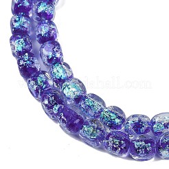 Нити из фольгированных бусин лэмпворк ручной работы&nbsp;FOIL-K003-05B