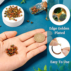 140шт 7 цвета гальванические стеклянные бусины&nbsp;GLAA-TA0002-65