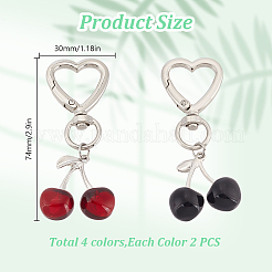 8 шт. 4-х стилевые подвесные украшения из смоляной вишни&nbsp;HJEW-GO00230