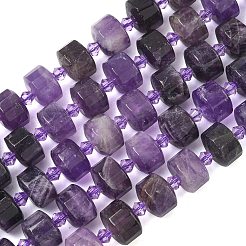 Природный аметист нитей бисера&nbsp;G-G453-G05-7x12mm