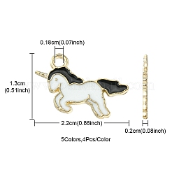 20шт 5 цвета сплава эмалевые подвески&nbsp;ENAM-YW0003-04