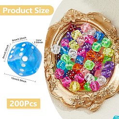 200 шт. Прозрачные акриловые бусины&nbsp;FIND-DC0006-48