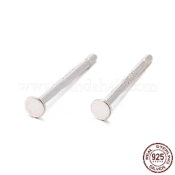 925 серебряная фурнитура для плоских серег-пусетов&nbsp;STER-K167-045A-S