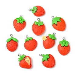 60шт 10 стиля непрозрачные подвески из смолы&nbsp;RESI-CJ0004-41