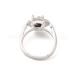 Латунные микро проложить кубического циркония кольца&nbsp;RJEW-R146-06E-P