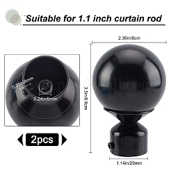 2 шт. железные круглые наконечники для карниза&nbsp;FIND-GF0002-96A