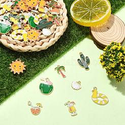 40шт 8 стиля подвески из сплава с эмалью&nbsp;ENAM-CJ0006-10