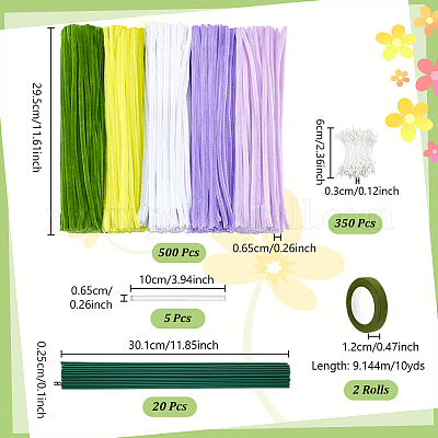 500 шт. плюшевые палочки «сделай сам»&nbsp;DIY-PB0001-29-1