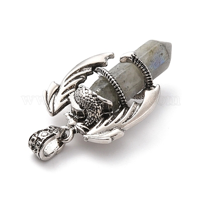 Натуральные лабрадоритные остроконечные подвески G-B042-04P-58-1