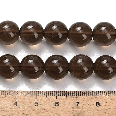 Природные дымчатый кварц бисер пряди круглые&nbsp;G-E329-12mm-38A-1