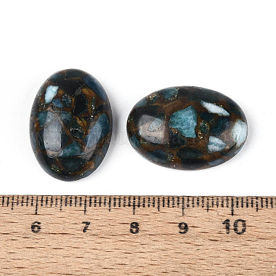 Окрашенные синтетические драгоценные камни кабошоны&nbsp;G-T144-79B-1