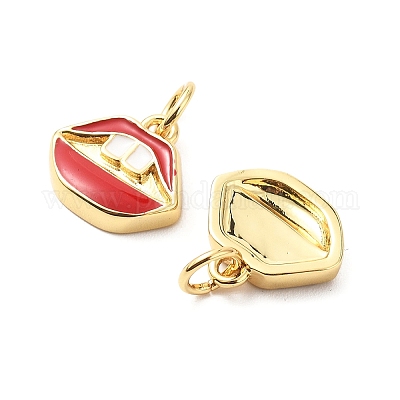 Латунь эмаль подвески&nbsp;KK-L237-008G-1