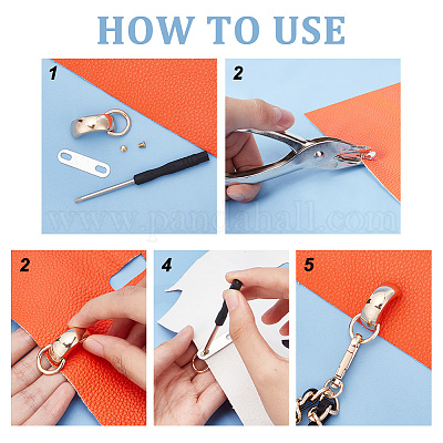 12 комплект двухцветных застежек для подвески сумок из цинкового сплава&nbsp;FIND-WR0008-44-1