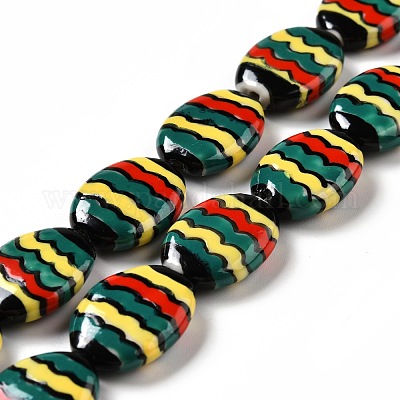 Ручной печатный шарики фарфора&nbsp;PORC-F005-01C-1