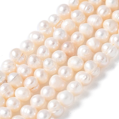 Нити из натурального культивированного пресноводного жемчуга PEAR-I007-07O-02A-1