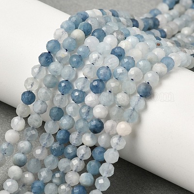 Природные Аквамарин бисер нитей&nbsp;G-A276-C09-4mm-02-1