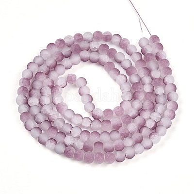 Стеклянные бусины кракле &nbsp;LS-X1-GLAA-N009-6mm-05-1