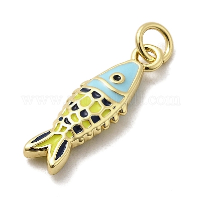 Латунь эмаль подвески&nbsp;KK-A266-39G-02-1