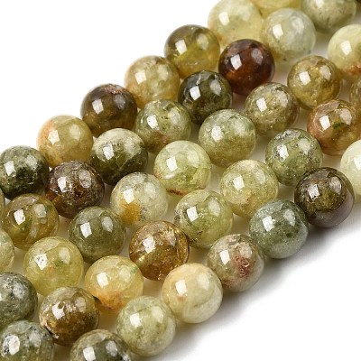 Естественный зеленый гранат бисер нитей&nbsp;G-G344-A04-8mm-1