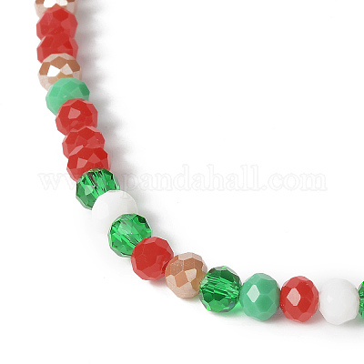 Стеклянные бусины на рождественскую тематику&nbsp;GLAA-G095-01B-1