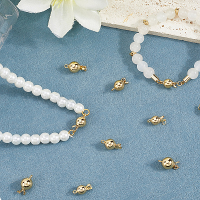 12 шт. 3 круглых латунных застежки-коробочки&nbsp;KK-BBC0019-27-1