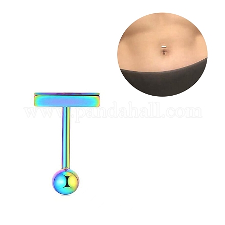 Изогнутая штанга Т-образной формы из нержавеющей стали марки 304&nbsp;LS-AJEW-G041-04M-1