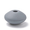 Food Grade Eco-Friendly Silicone Beads, Rondelle, Slate Gray, 12x6~7mm, Hole: 2mm