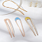 Alloy Enamel Hair Forks, U-shaped, Vintage Decorative for Hair Diy Accessory, Golden, 101.5x21x3mm