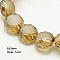 Electroplate Glass Beads, Half Plated, Faceted, Frosted, Dark Goldenrod, 6x3mm, Hole: 1mm, about 100pcs/strand, 20 inch(52cm)