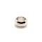 Brass Crimp Beads, Rondelle, Nickel Free, Platinum, 4x2mm, Hole: 2.5mm, about 500pcs/bag