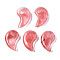 Cherry Quartz Glass Pendants, Comma, Magatama, 24~25x15.5x6mm, Hole: 3mm