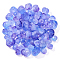 Plastic Beads, Frosted, Rose, Light Blue, 11.5~19x12~20.5x10~15mm, Hole: 3~5mm