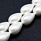 Electroplate Shell Pearl Beads Strands, Drop, White, 25x16mm, Hole: 1~1.2mm, about 15~16pcs/strand, 15~15.7 inch