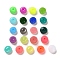 Opaque Resin Beads, Textured Rondelle, Mixed Color, 12x7mm, Hole: 2.5mm