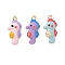 Alloy Enamel Pendants, Golden, Sea Horse, 19x10x6mm, Hole: 1.6mm