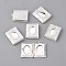 Brass Locket Pendants, Picture Frame Charms for Necklace, Rectangle, Silver, 26x19x5mm, Hole: 1.5mm