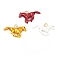 Brass Pendants, Horse Charms, with Enamel, Cadmium Free & Lead Free, Rack Plating, Long-Lasting Plated, with Jump Ring, Real 18K Gold Plated, Mixed Color, 16.5x29x6mm, Hole: 3.3mm