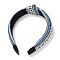 Plastic Hair Bands, with Rhinestone, Cornflower Blue, 23~35mm, Inner Diameter: 119mm