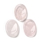 Natural Rose Quartz Oval Worry Stone, Anxiety Healing Crystal Thumb Stone, 34~35x24~25x6~7mm