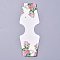 Cardboard Fold Over Paper Display Hanging Cards, Used For Necklace, Earrings and Pendants Accessory Display, Colorful, 120x45x0.4mm, Hole: 2mm and 6.5x18mm