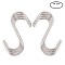 Heavy Duty S-hooks, 201 Stainless Steel Wire Metal Secured S Hook, Jeans Hanger, Ceiling Rack Display Connect Hanging, Kitchen Pegboard, Stainless Steel Color, 90x32x2.8mm, 50pcs/bag