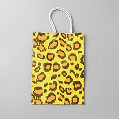Прямоугольные бумажные подарочные пакеты с принтом животных&nbsp;ABAG-TAC0006-42C