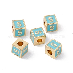 Стойки покрытие латунь эмаль бисер&nbsp;KK-B060-04G-06S