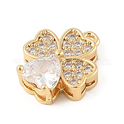 Латунные микропаве прозрачные кубические циркониевые подвески&nbsp;KK-R219-30G