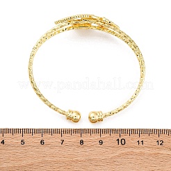 Латунь манжеты браслеты&nbsp;BJEW-U025-01G-01