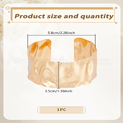 1 шт. оцинкованные железные открытые браслеты-манжеты для женщин&nbsp;BJEW-LP0015-21